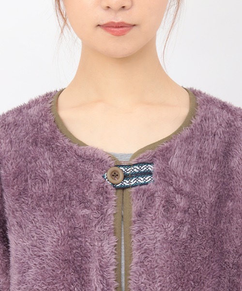 チチカカ（チチカカ）の「リバーシブルミリタリーコート（ノーカラーコート・レディース・ベージュ/カーキ・FREE）」の22枚目の写真