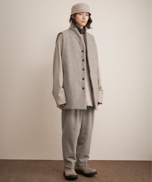 And A（アンドエー）の「TROVE トローブ / SKYE VEST スカイ セミロングベスト セットアップ / 65VST01（その他アウター・メンズ・グレイッシュベージュ/ブラウン系その他・3/1）」の9枚目の写真