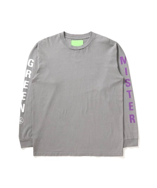 Mister Green（ミスターグリーン）の「Mister Green SWISS WORDMARK L/S TEE Tシャツ　ロンT（Tシャツ/カットソー・メンズ・グレー/ホワイト・LARGE/X-LARGE/MEDIUM）」の2枚目の写真