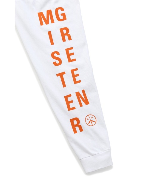 Mister Green（ミスターグリーン）の「Mister Green SWISS WORDMARK L/S TEE Tシャツ　ロンT（Tシャツ/カットソー・メンズ・グレー/ホワイト・LARGE/X-LARGE/MEDIUM）」の4枚目の写真