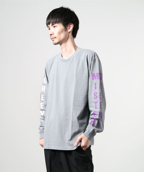 Mister Green（ミスターグリーン）の「Mister Green SWISS WORDMARK L/S TEE Tシャツ　ロンT（Tシャツ/カットソー・メンズ・グレー/ホワイト・LARGE/X-LARGE/MEDIUM）」の11枚目の写真