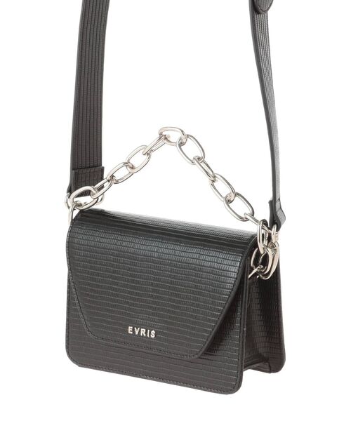 EVRIS（エヴリス）の「ワイドチェーンショルダーミニBAG（ショルダーバッグ・レディース・ブラック/ベージュ/ブルー・FREE）」の8枚目の写真