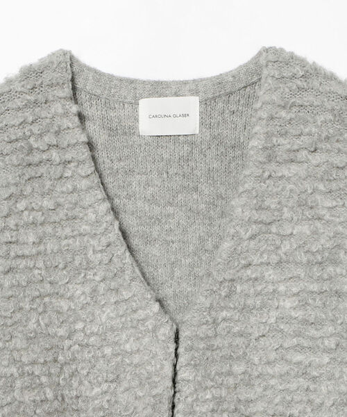 CAROLINA GLASER（カロリナ グレイサー）の「CAROLINA GLASER / ループニット カーディガン（ニット/セーター・レディース・ベージュ/グレー・ONE SIZE）」の18枚目の写真