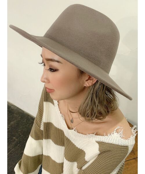 GYDA（ジェイダ）の「フェルトHAT（ハット・レディース・ベージュ/グレー・FREE）」の7枚目の写真