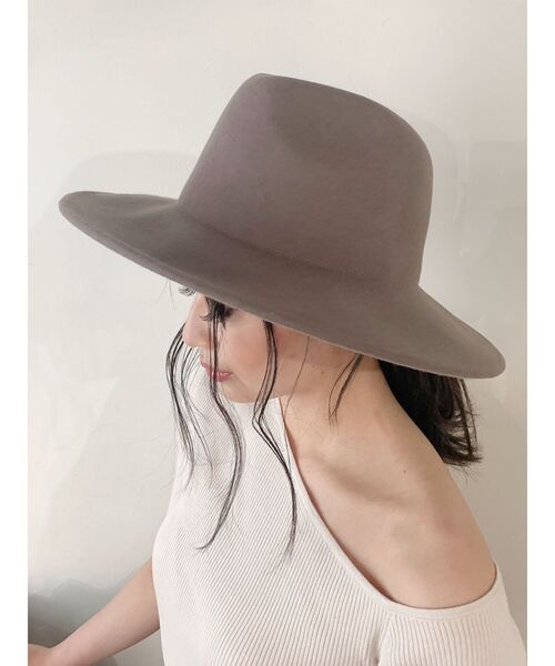 GYDA（ジェイダ）の「フェルトHAT（ハット・レディース・ベージュ/グレー・FREE）」の9枚目の写真
