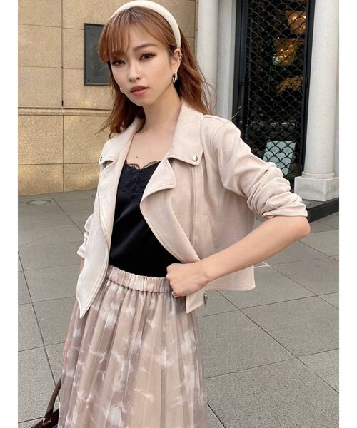 RESEXXY（リゼクシー）の「カラーライトジャケット（ライダースジャケット・レディース・ブラック/ブラウン/ベージュ・FREE）」の7枚目の写真