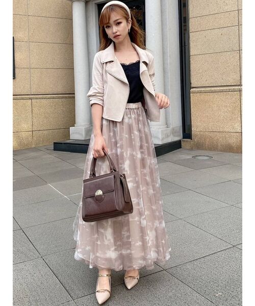 RESEXXY（リゼクシー）の「カラーライトジャケット（ライダースジャケット・レディース・ブラック/ブラウン/ベージュ・FREE）」の9枚目の写真