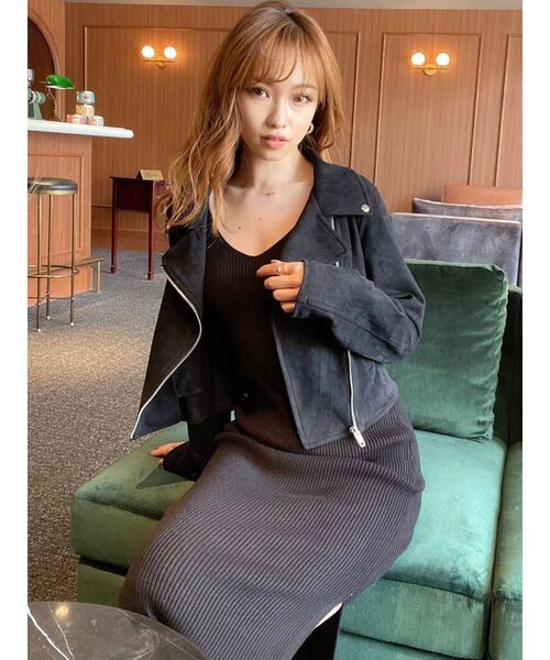 RESEXXY（リゼクシー）の「カラーライトジャケット（ライダースジャケット・レディース・ブラック/ブラウン/ベージュ・FREE）」の17枚目の写真