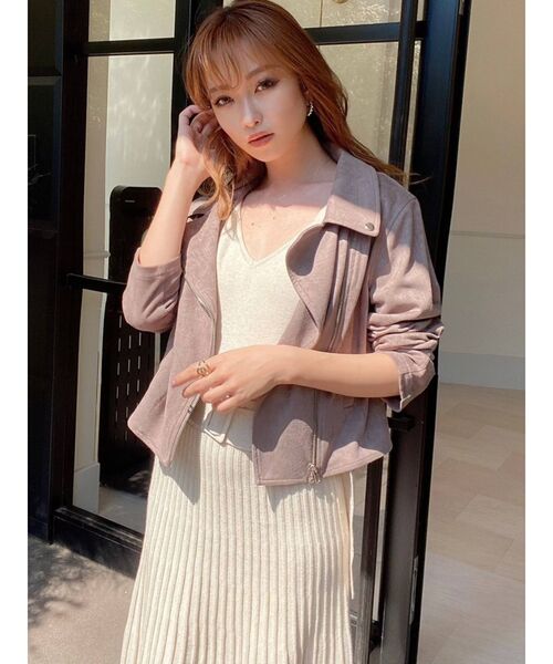 RESEXXY（リゼクシー）の「カラーライトジャケット（ライダースジャケット・レディース・ブラック/ブラウン/ベージュ・FREE）」の18枚目の写真