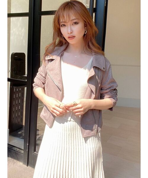 RESEXXY（リゼクシー）の「カラーライトジャケット（ライダースジャケット・レディース・ブラック/ブラウン/ベージュ・FREE）」の19枚目の写真