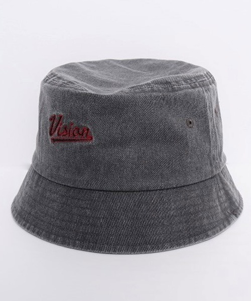 VISION STREET WEAR(ヴィジョンストリートウェア)の「VISION STREET WEAR ピグメントツイル刺繍バケットハット(ハット・メンズ・ブラック/ネイビー/ブルー・FREE)」の6枚目の写真