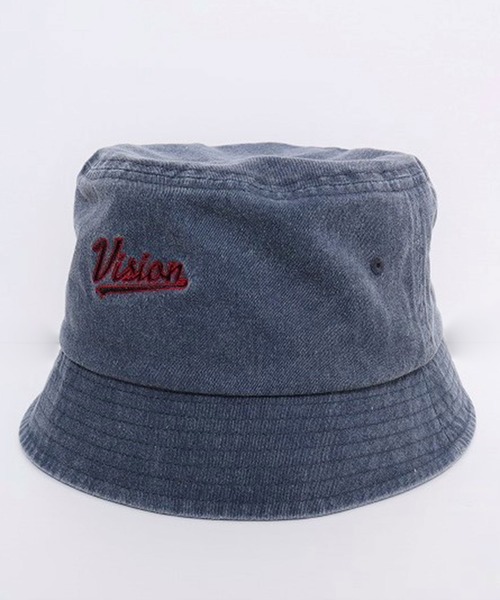 VISION STREET WEAR(ヴィジョンストリートウェア)の「VISION STREET WEAR ピグメントツイル刺繍バケットハット(ハット・メンズ・ブラック/ネイビー/ブルー・FREE)」の4枚目の写真