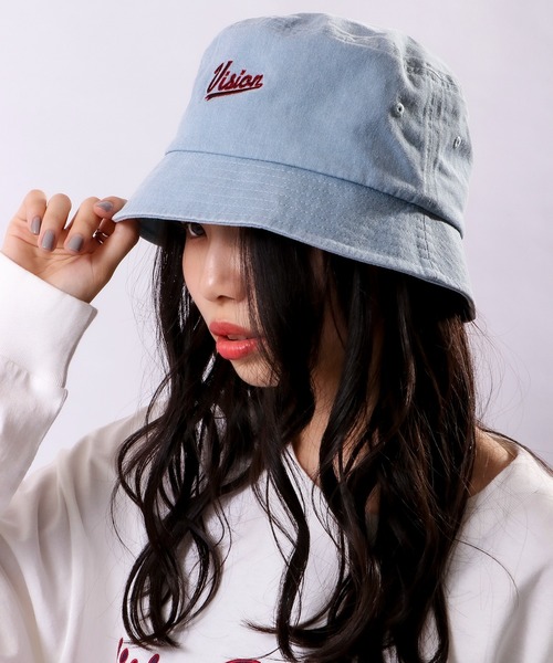 VISION STREET WEAR(ヴィジョンストリートウェア)の「VISION STREET WEAR ピグメントツイル刺繍バケットハット(ハット・メンズ・ブラック/ネイビー/ブルー・FREE)」の13枚目の写真