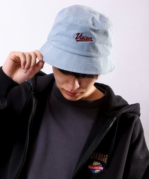 VISION STREET WEAR(ヴィジョンストリートウェア)の「VISION STREET WEAR ピグメントツイル刺繍バケットハット(ハット・メンズ・ブラック/ネイビー/ブルー・FREE)」の15枚目の写真
