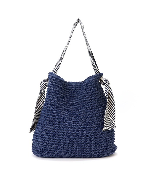 BASE（ベース）の「テープハンドル かごバッグ トートバッグ（かごバッグ・レディース・ブラック/ベージュ/ネイビー/ブラウン/グレー/カーキ/ピンク/ダークベージュ・FREE）」の21枚目の写真