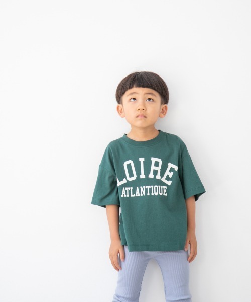 LOWRYS FARM(ローリーズファーム)の「カレッジロゴTシャツ 956756(Tシャツ/カットソー・キッズ・チャコールグレー/オフホワイト/グリーン/アイボリー・110cm/120cm/130cm)」の4枚目の写真