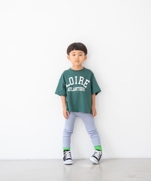 LOWRYS FARM(ローリーズファーム)の「カレッジロゴTシャツ 956756(Tシャツ/カットソー・キッズ・チャコールグレー/オフホワイト/グリーン/アイボリー・110cm/120cm/130cm)」の7枚目の写真