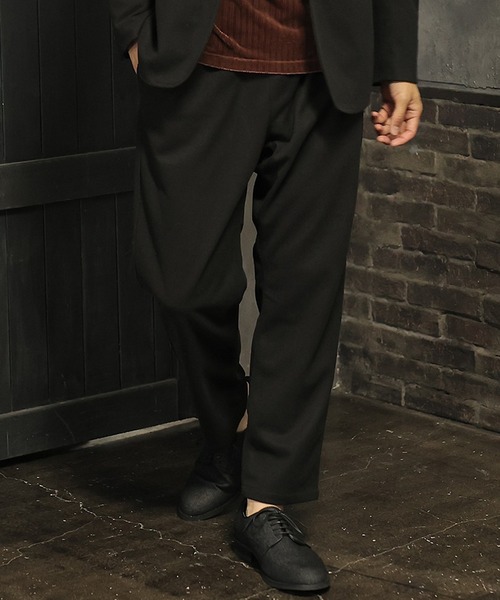 UNION STATION(ユニオンステーション)の「エアリーフラノイージーパンツ【セットアップ対応】(スラックス・メンズ・グレイッシュベージュ/チャコール/ブラック・L/M/S)」の2枚目の写真