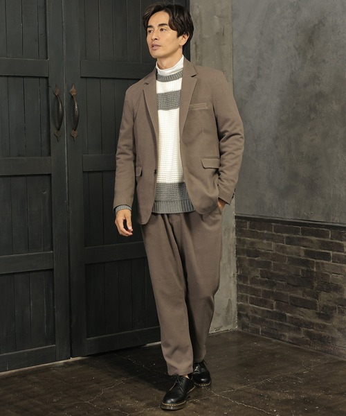 UNION STATION(ユニオンステーション)の「エアリーフラノイージーパンツ【セットアップ対応】(スラックス・メンズ・グレイッシュベージュ/チャコール/ブラック・L/M/S)」の21枚目の写真