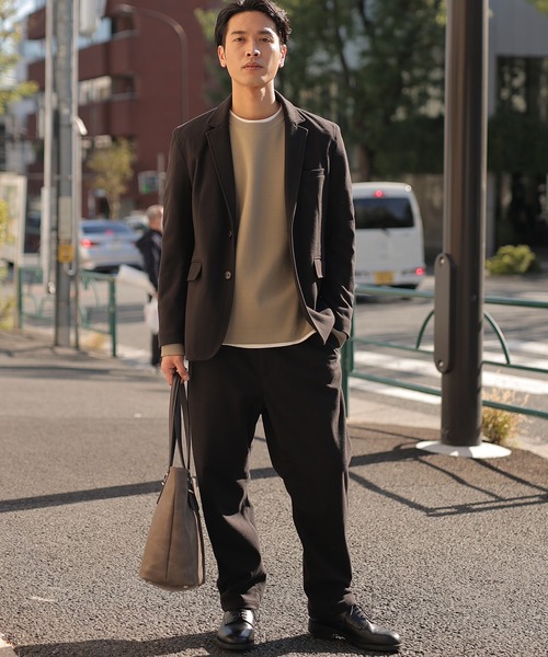 UNION STATION(ユニオンステーション)の「エアリーフラノイージーパンツ【セットアップ対応】(スラックス・メンズ・グレイッシュベージュ/チャコール/ブラック・L/M/S)」の7枚目の写真