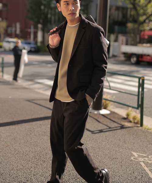 UNION STATION(ユニオンステーション)の「エアリーフラノイージーパンツ【セットアップ対応】(スラックス・メンズ・グレイッシュベージュ/チャコール/ブラック・L/M/S)」の9枚目の写真