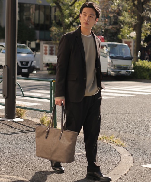 UNION STATION(ユニオンステーション)の「エアリーフラノイージーパンツ【セットアップ対応】(スラックス・メンズ・グレイッシュベージュ/チャコール/ブラック・L/M/S)」の11枚目の写真