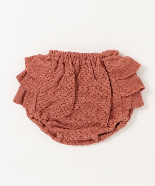 mimi poupons（ミミプポン）の「フリルパンツ ニット レンガ（その他ベビー用品・キッズ・レンガ・ONE SIZE）」の2枚目の写真