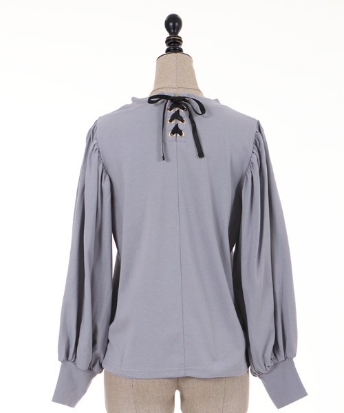 axes femme POETIQUE(アクシーズファムポエティック)の「おかしなお茶会長袖Tシャツ(Tシャツ/カットソー・レディース・ラベンダー/グレイッシュベージュ/ブルー・MEDIUM)」の21枚目の写真