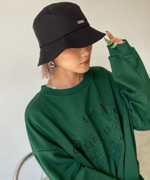 BLONDEY（ブロンディ）の「プレート付きバケットハット（ハット・レディース・ブラック・FREE）」の20枚目の写真