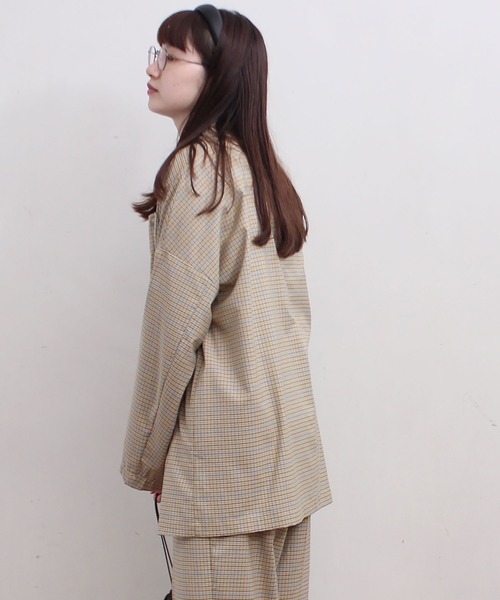 fig Ｌondon（フィグロンドン）の「●UNCLE　CHECK　BZ（ブルゾン・レディース・グリーン/ベージュ・FREE）」の12枚目の写真
