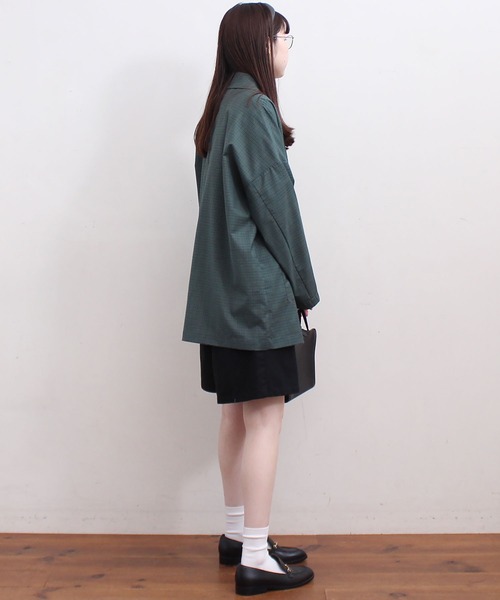 fig Ｌondon（フィグロンドン）の「●UNCLE　CHECK　BZ（ブルゾン・レディース・グリーン/ベージュ・FREE）」の11枚目の写真