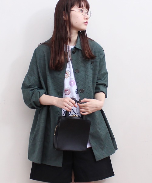 fig Ｌondon（フィグロンドン）の「●UNCLE　CHECK　BZ（ブルゾン・レディース・グリーン/ベージュ・FREE）」の7枚目の写真