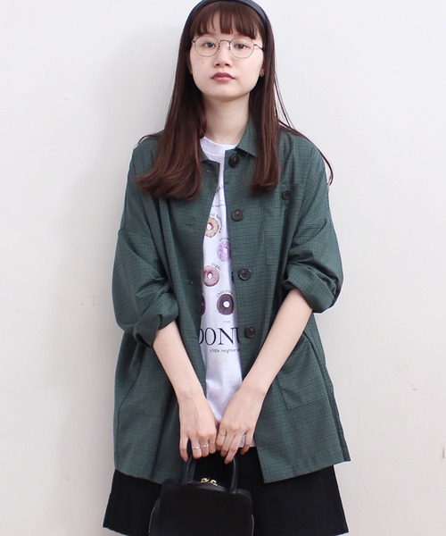 fig Ｌondon（フィグロンドン）の「●UNCLE　CHECK　BZ（ブルゾン・レディース・グリーン/ベージュ・FREE）」の8枚目の写真