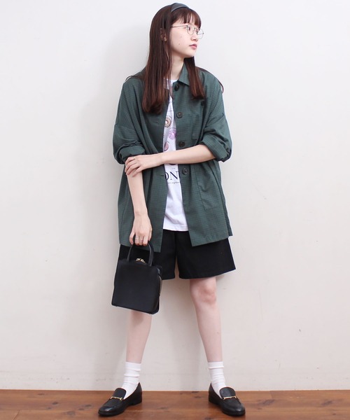 fig Ｌondon（フィグロンドン）の「●UNCLE　CHECK　BZ（ブルゾン・レディース・グリーン/ベージュ・FREE）」の21枚目の写真