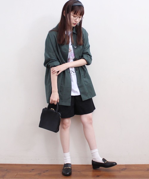fig Ｌondon（フィグロンドン）の「●UNCLE　CHECK　BZ（ブルゾン・レディース・グリーン/ベージュ・FREE）」の22枚目の写真