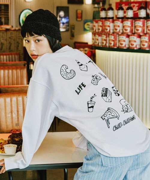 ROMANTIC CROWN(ロマンティッククラウン)の「【ROMANTIC CROWN】MEMORIZE LONG SLEEVE / ロマンティッククラウン メモライズ グラフィック ロングスリーブ Tシャツ(Tシャツ/カットソー・メンズ・ブラック/ホワイト/ライトイエロー・SMALL/MEDIUM/LARGE/X-LARGE)」の2枚目の写真