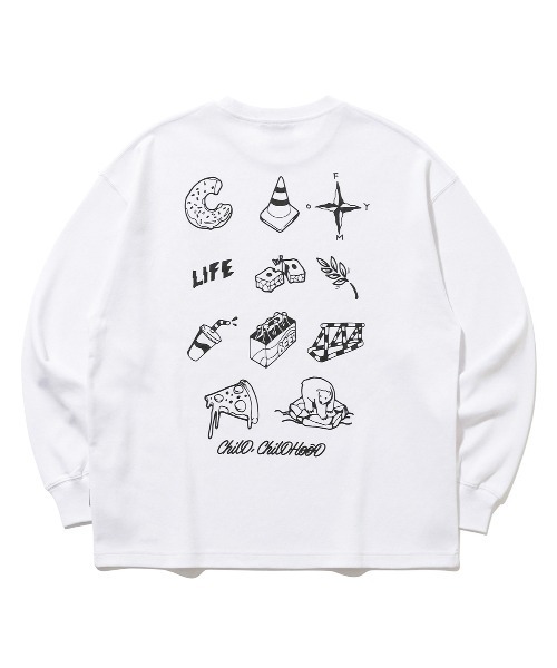 ROMANTIC CROWN(ロマンティッククラウン)の「【ROMANTIC CROWN】MEMORIZE LONG SLEEVE / ロマンティッククラウン メモライズ グラフィック ロングスリーブ Tシャツ(Tシャツ/カットソー・メンズ・ブラック/ホワイト/ライトイエロー・SMALL/MEDIUM/LARGE/X-LARGE)」の7枚目の写真