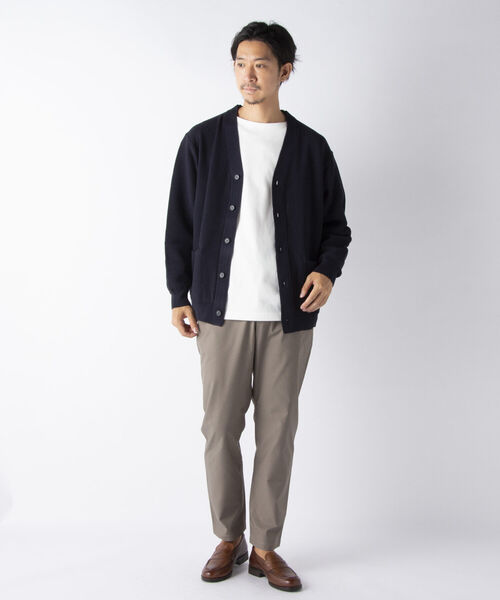 NOLLEY'S goodman（ノーリーズグッドマン）の「ハイツイスト コットン Vネックカーディガン（カーディガン/ボレロ・メンズ・ベージュ/ミント/ネイビー・M/L）」の5枚目の写真