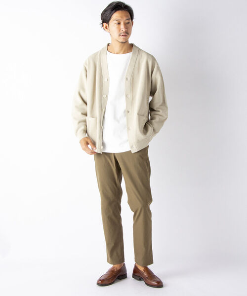 NOLLEY'S goodman（ノーリーズグッドマン）の「ハイツイスト コットン Vネックカーディガン（カーディガン/ボレロ・メンズ・ベージュ/ミント/ネイビー・M/L）」の8枚目の写真