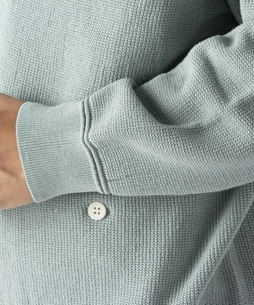 NOLLEY'S goodman（ノーリーズグッドマン）の「ハイツイスト コットン Vネックカーディガン（カーディガン/ボレロ・メンズ・ベージュ/ミント/ネイビー・M/L）」の13枚目の写真