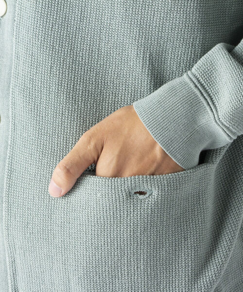 NOLLEY'S goodman（ノーリーズグッドマン）の「ハイツイスト コットン Vネックカーディガン（カーディガン/ボレロ・メンズ・ベージュ/ミント/ネイビー・M/L）」の14枚目の写真