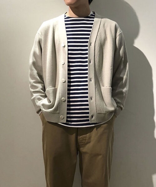 NOLLEY'S goodman（ノーリーズグッドマン）の「ハイツイスト コットン Vネックカーディガン（カーディガン/ボレロ・メンズ・ベージュ/ミント/ネイビー・M/L）」の21枚目の写真