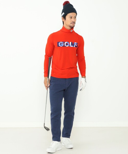 MEN＞BEAMS GOLF ORANGE LABEL / レイヤーロゴ タートルネックシャツ