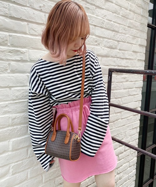 one after another NICE CLAUP（ワンアフターアナザーナイスクラップ）の「裏毛ミニスカート（スカート・レディース・アイボリー/スミクロ/ベージュ/ピンク/サックスブルー/グリーン・FREE）」の16枚目の写真