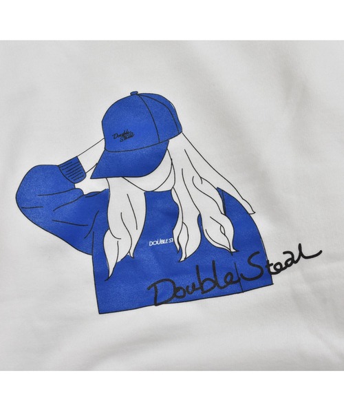 DOUBLE STEAL(ダブルスティール)の「Good Down Girl 裏起毛パーカー(パーカー・メンズ・ホワイト/トップグレー/ブラック・MEDIUM/LARGE/X-LARGE)」の4枚目の写真