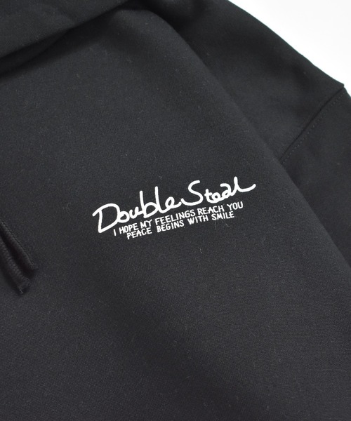 DOUBLE STEAL(ダブルスティール)の「Good Down Girl 裏起毛パーカー(パーカー・メンズ・ホワイト/トップグレー/ブラック・MEDIUM/LARGE/X-LARGE)」の22枚目の写真