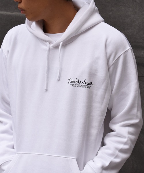 DOUBLE STEAL(ダブルスティール)の「Good Down Girl 裏起毛パーカー(パーカー・メンズ・ホワイト/トップグレー/ブラック・MEDIUM/LARGE/X-LARGE)」の14枚目の写真
