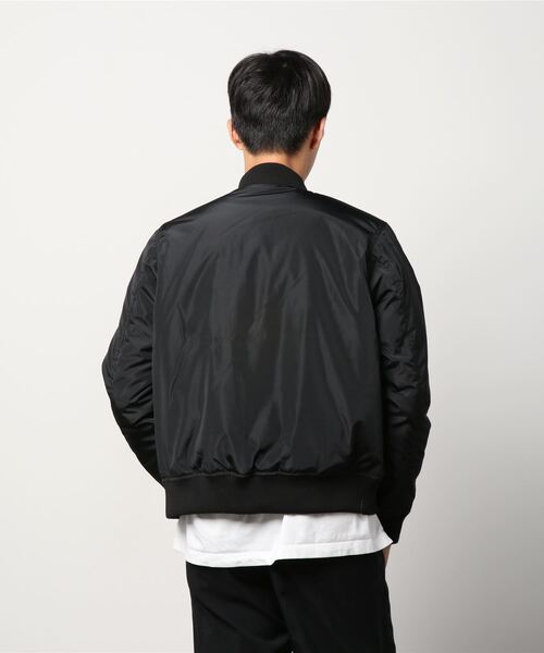 NAVY(ネイビー)の「MA-1タイプブルゾン 中綿ジャケット(MA-1・メンズ・ブラック/グレー/カーキ・M/L/XL/XXL)」の6枚目の写真