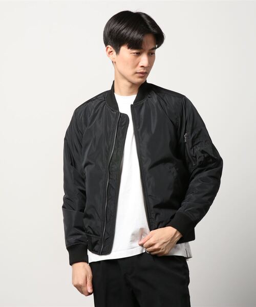 NAVY(ネイビー)の「MA-1タイプブルゾン 中綿ジャケット(MA-1・メンズ・ブラック/グレー/カーキ・M/L/XL/XXL)」の20枚目の写真