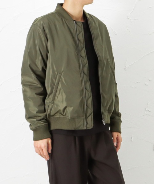 NAVY(ネイビー)の「MA-1タイプブルゾン 中綿ジャケット(MA-1・メンズ・ブラック/グレー/カーキ・M/L/XL/XXL)」の8枚目の写真